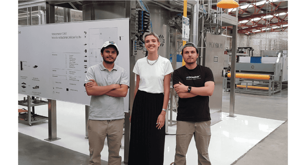 Carolin Przibylla, innovation analyst at Fashion for Good and brothers Gómez Ortigoza