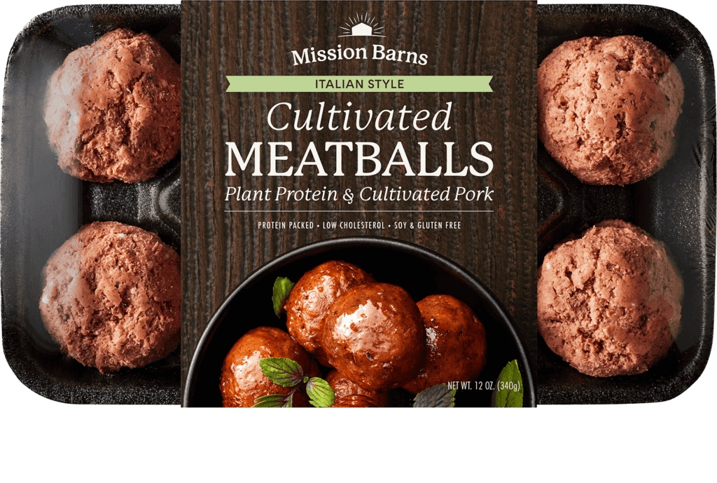 A Cultivated meatballs product by Mission Barns