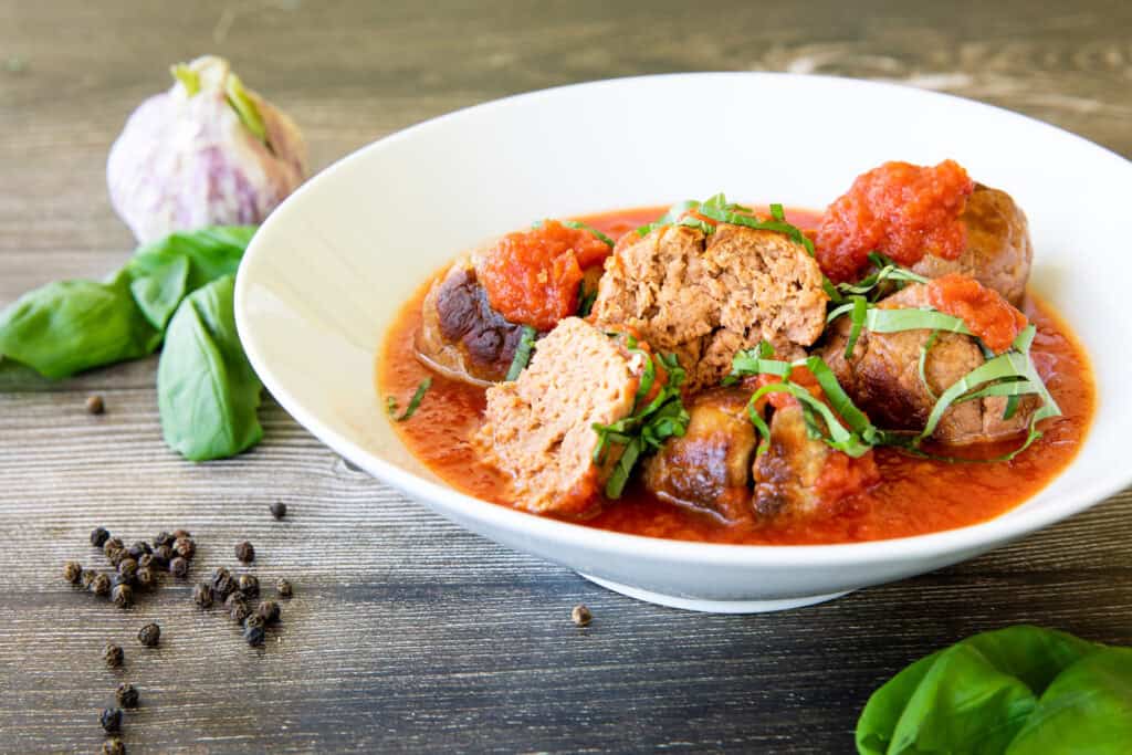 Mycoprotein meatballs