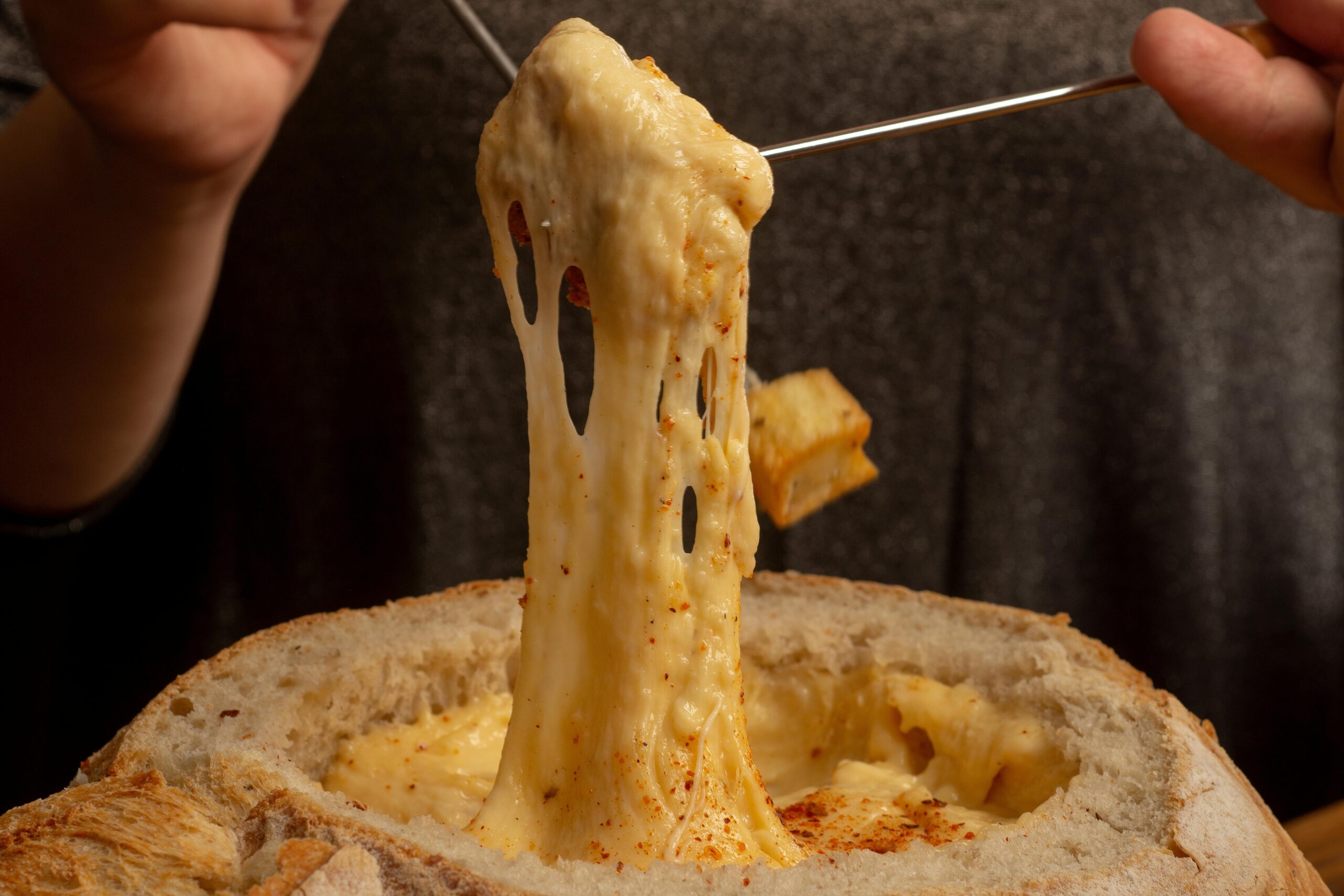 Cheese stretch stock