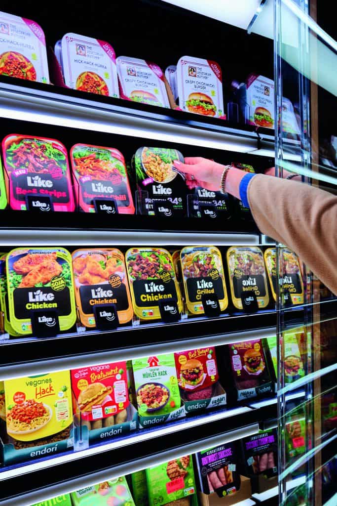 Like produkte im supermarktregal