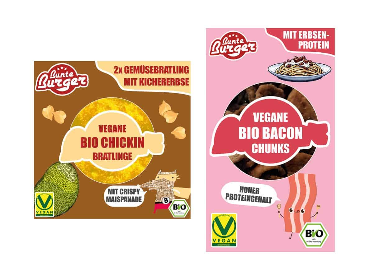 Packshots neue vegane Produkte von Bunte Burger
