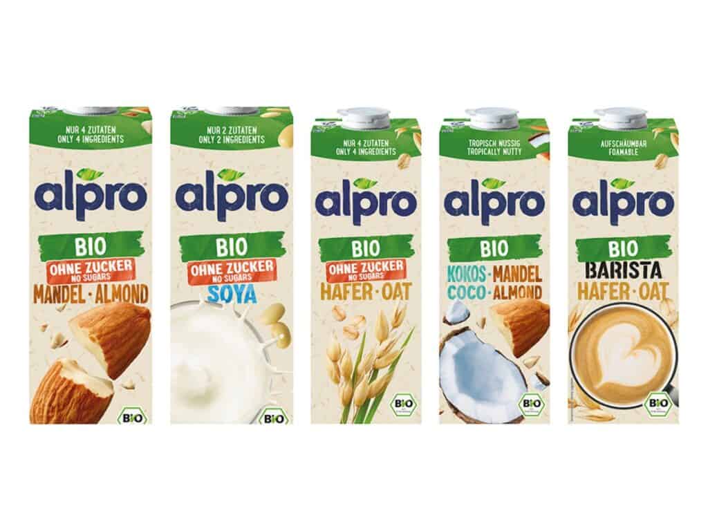 Packshots alpro organic milch sortiment