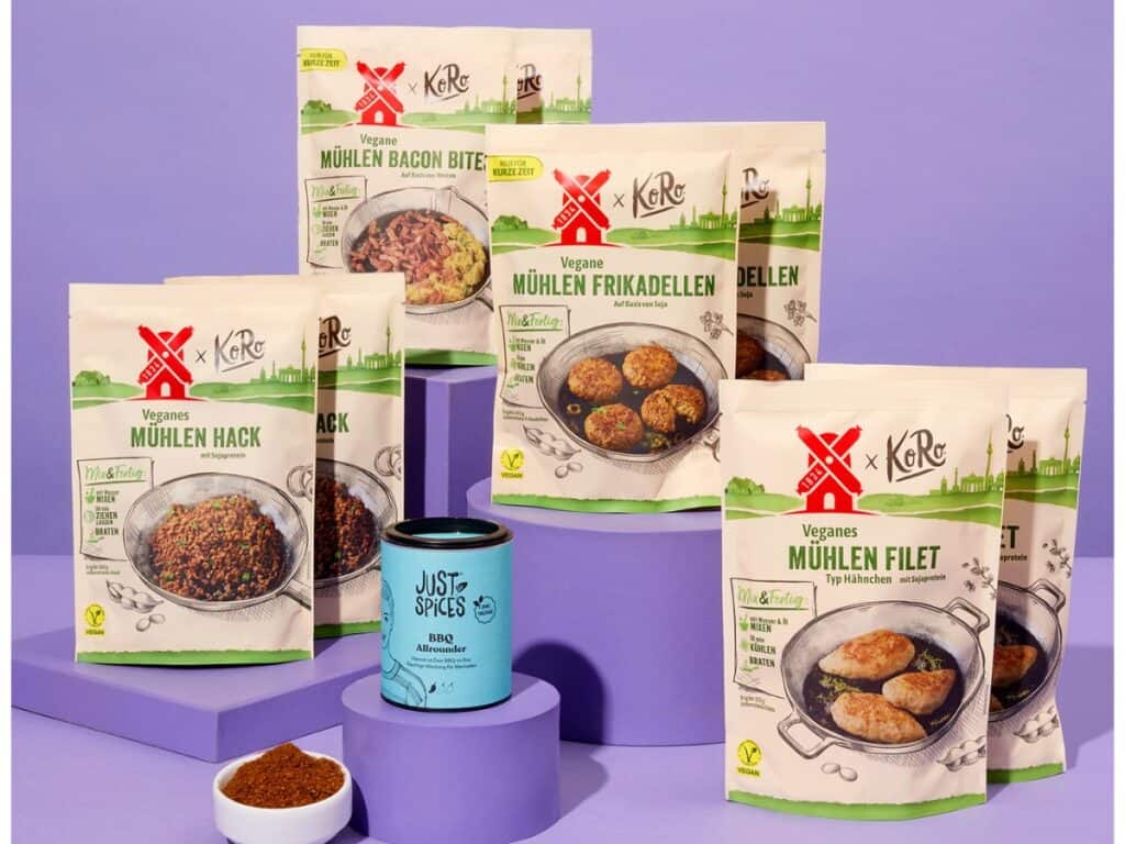 Packshots vegane Rügenwalder Mühle Produkte bei KoRo im BBQ Bundle