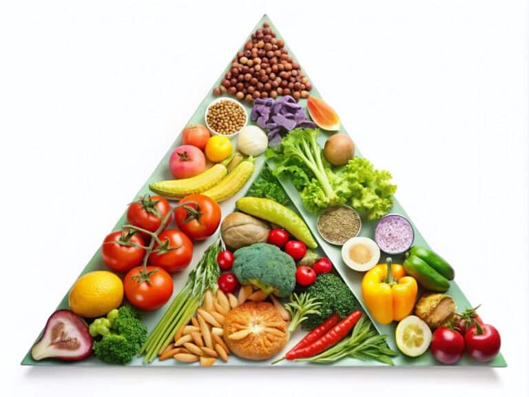 Ernährungspyramide essen obst gemüse vegan pflanzlich