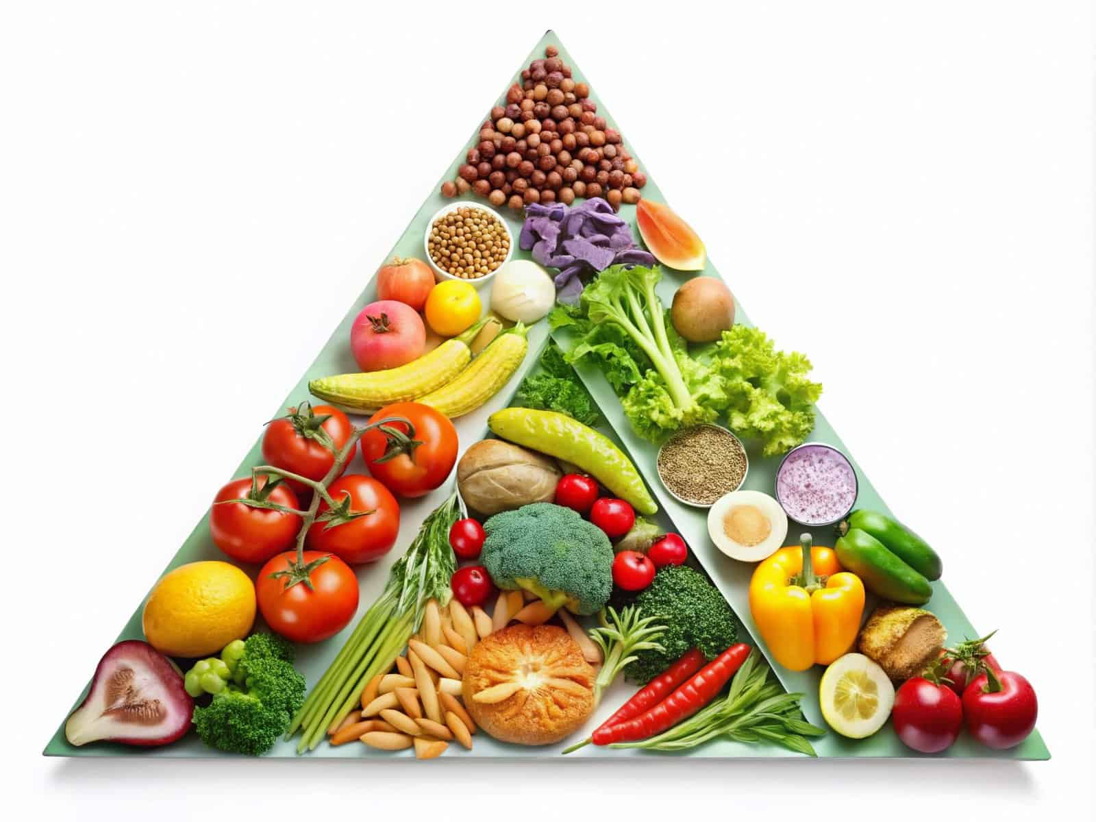Ernährungspyramide essen obst gemüse vegan pflanzlich