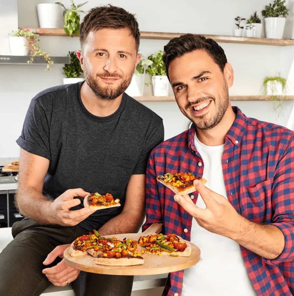 Henry and ian on worktop
