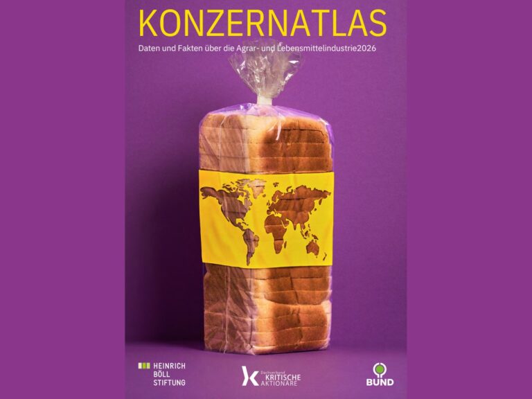 Cover „konzernatlas 2026 – daten und fakten über die agrar- und lebensmittelindustrie“