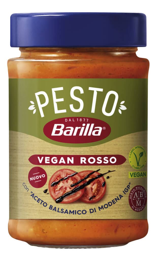 Packshot pesto barilla rosso vegan 200g pasta sauce