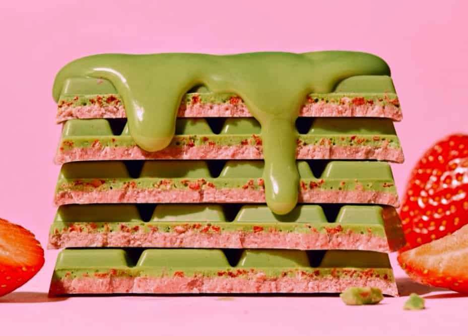 Moodbild nucao x health bar matcha erdbeer tafel