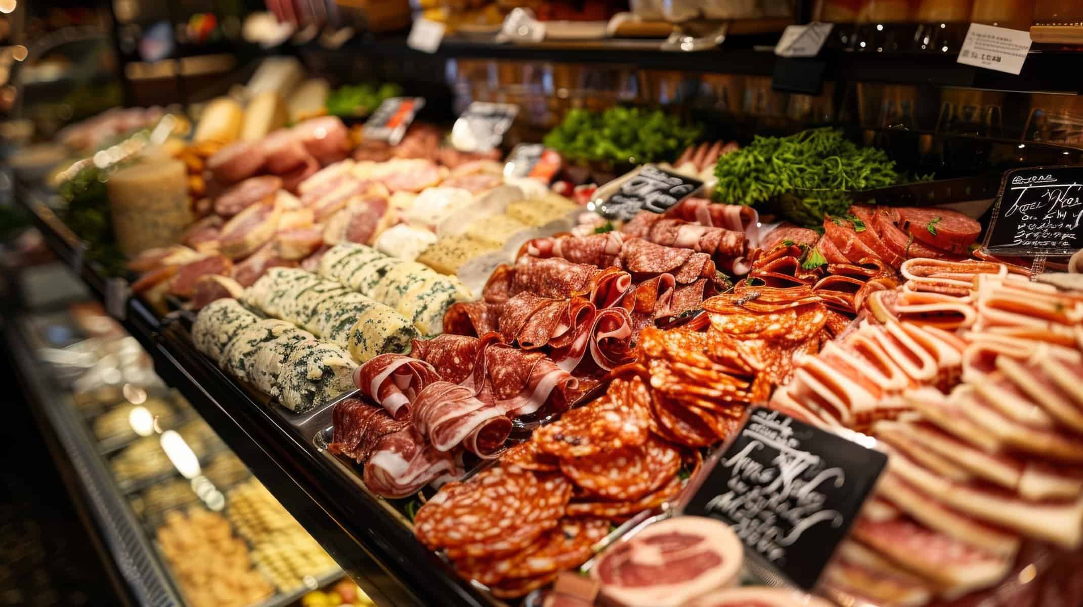 deli meats at a counter listeria