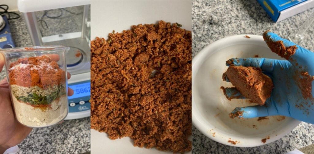 Meat alternatives made from sunflower flour