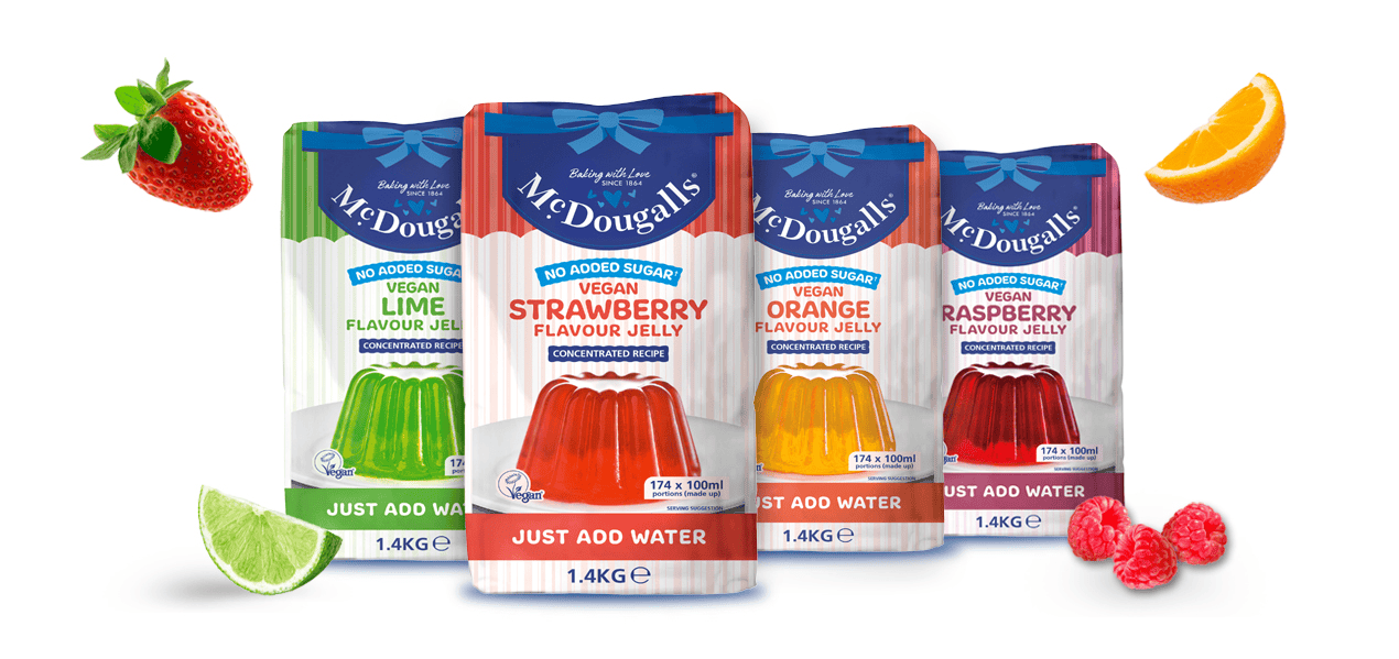 Premier Foods no added sugar vegan jelly