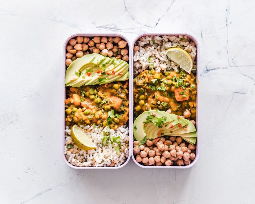 stock vegan meal